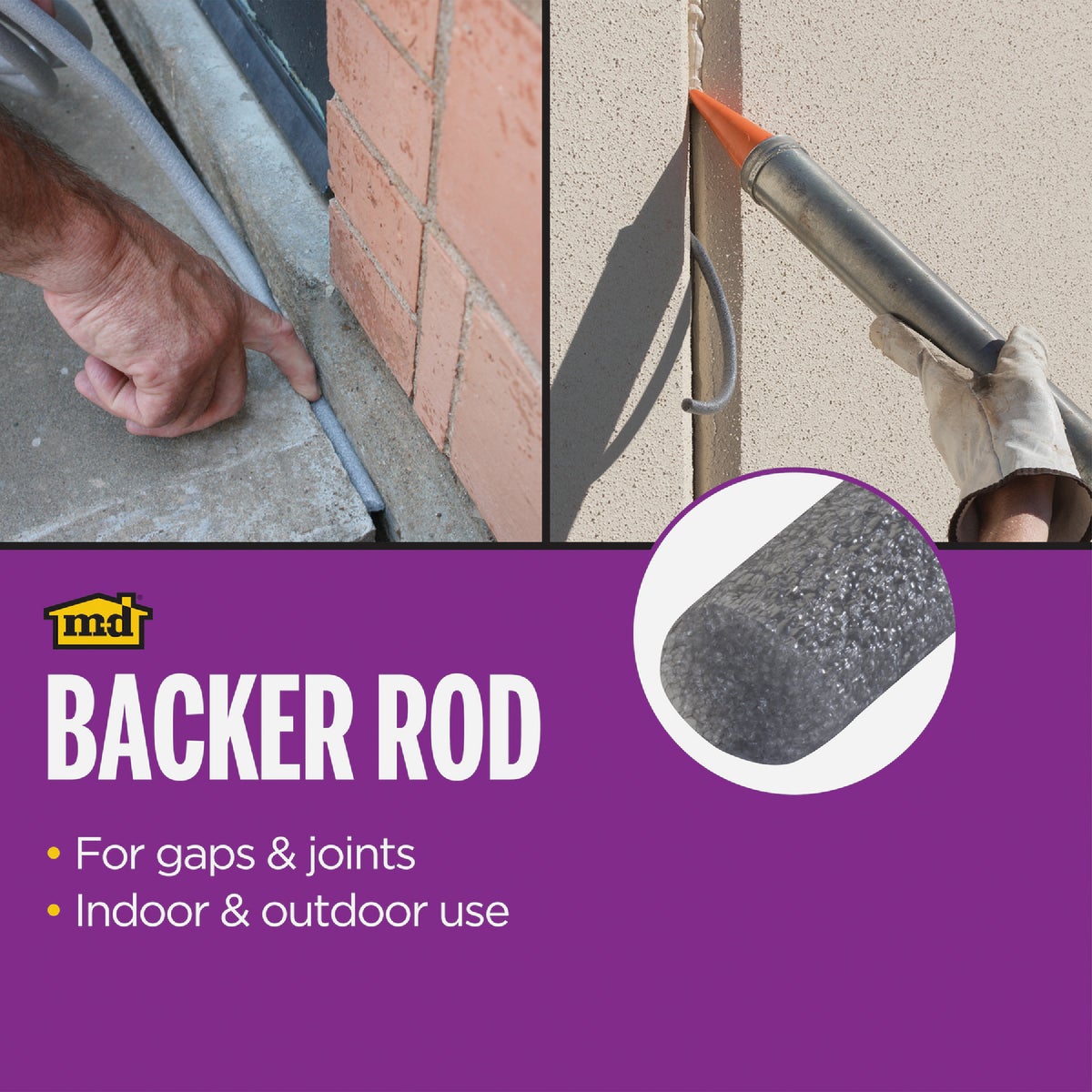 M-D Building Products 10 Ft. Gray Foam Backer Rod for XX-Large 1 In. Gaps and Joints Image 2