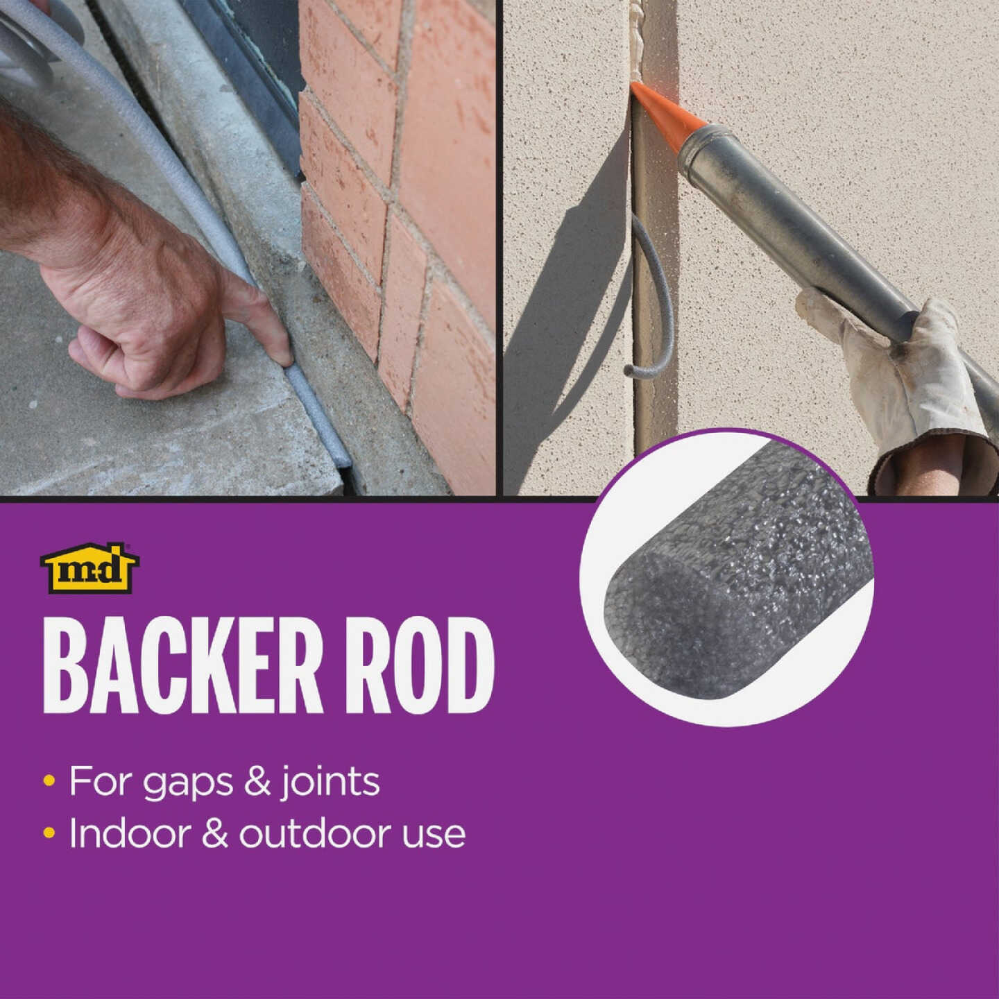 M-D Building Products 10 Ft. Gray Foam Backer Rod for XX-Large 1 In. Gaps and Joints Image 2