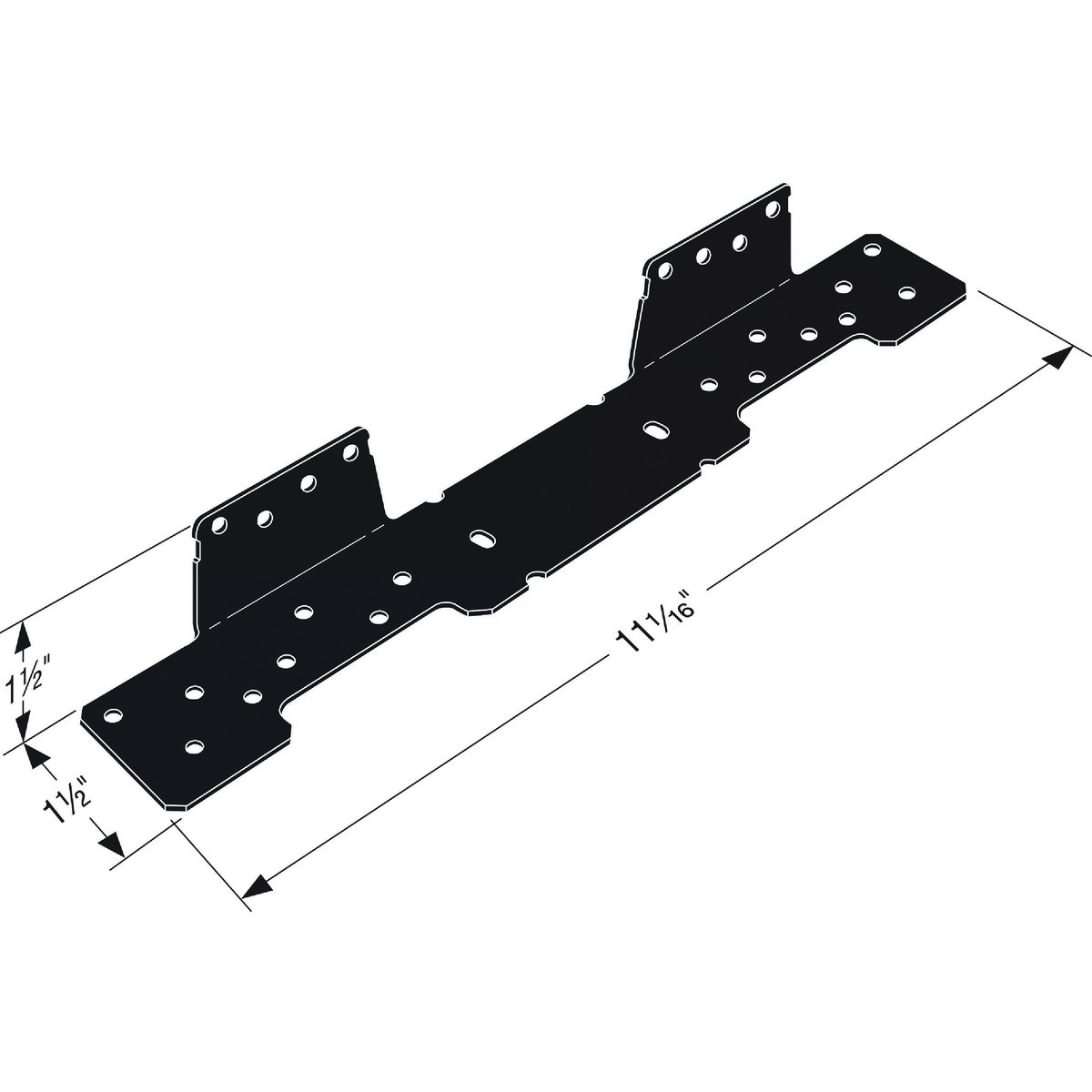 Simpson Strong-Tie Outdoor Accents 18 ga ZMAX Black Powder-Coated Adjustable Stringer Connector