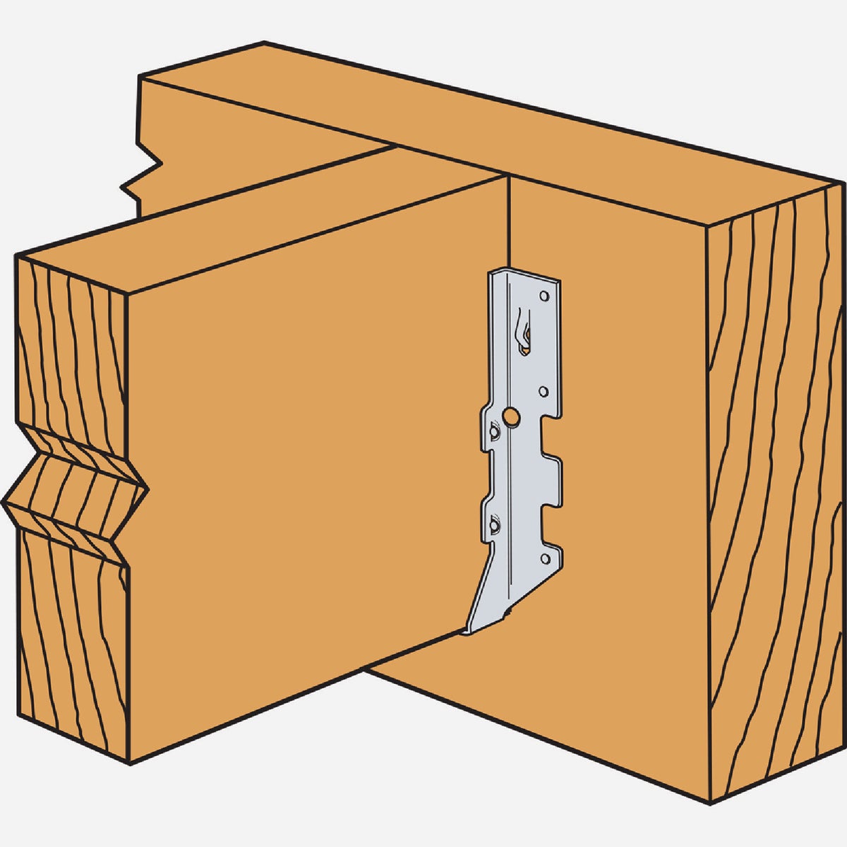 Simpson Strong-Tie 2X8 Galvanized Face Mount Joist Hanger Image 2
