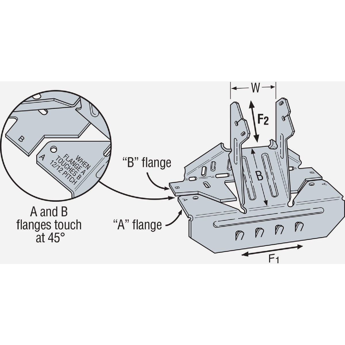 VPA Galvanized Variable-Pitch Connector for 1-1/2 in. Joist Image 2