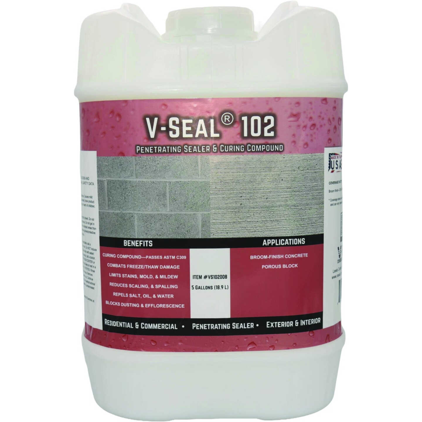 V-Seal 102 Professional-Grade Penetrating Sealer & Curing Compound, 5 Gal. Image 1