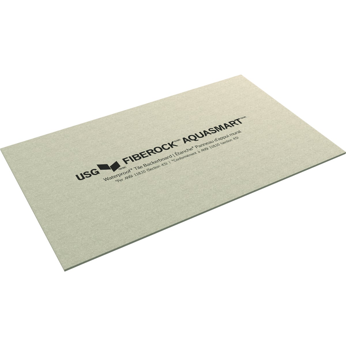 Fiberock AquaSmart Tile 0.42 In. x 3 Ft. W x 5 Ft. L Square Edge Underlayment