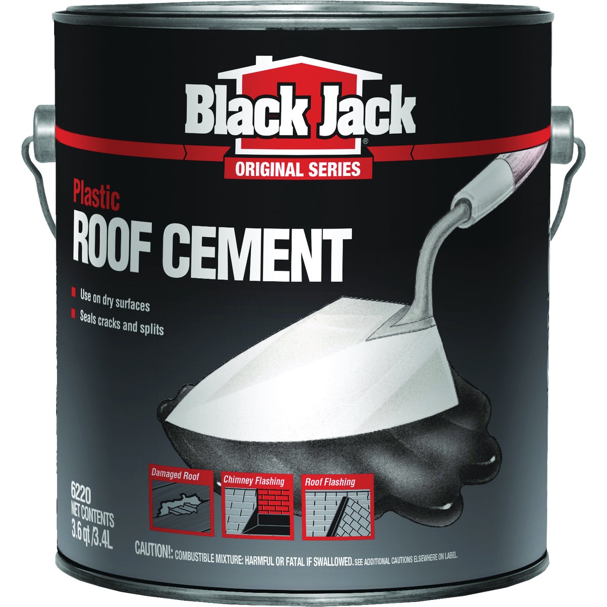 Black Jack 3.6 Qt. Fibered Plastic Roof Cement