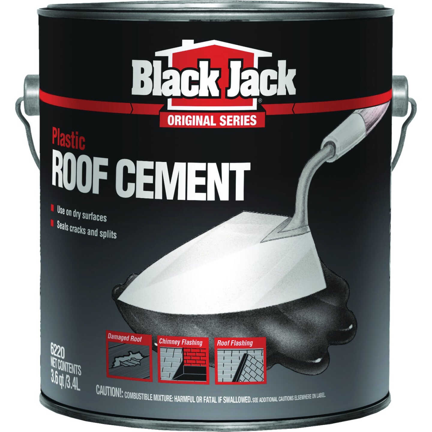 Black Jack 3.6 Qt. Fibered Plastic Roof Cement Image 1
