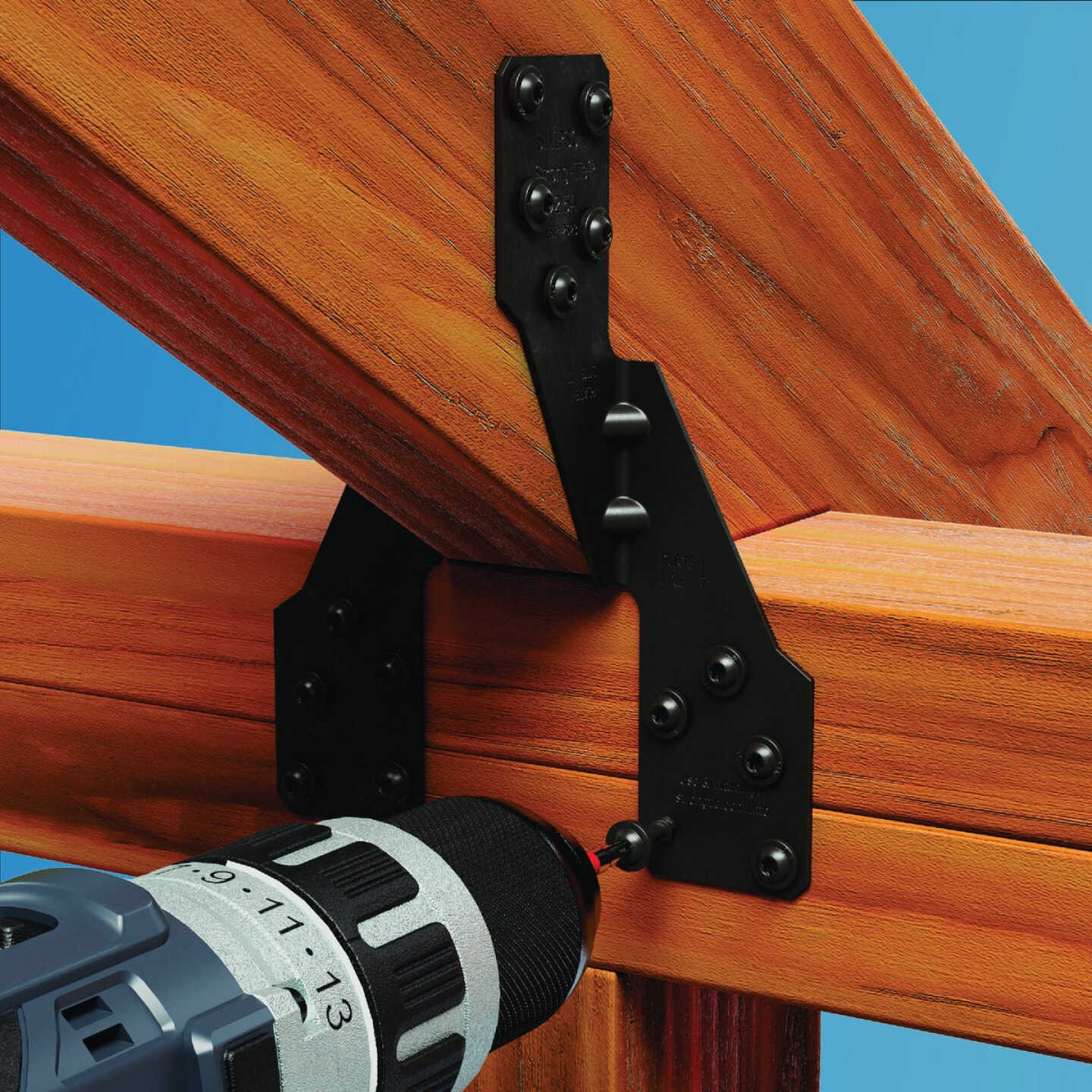 Simpson Strong-Tie Outdoor Accents H2.5APC ZMAX 18 ga Black Powder-Coated Hurricane Tie Image 3
