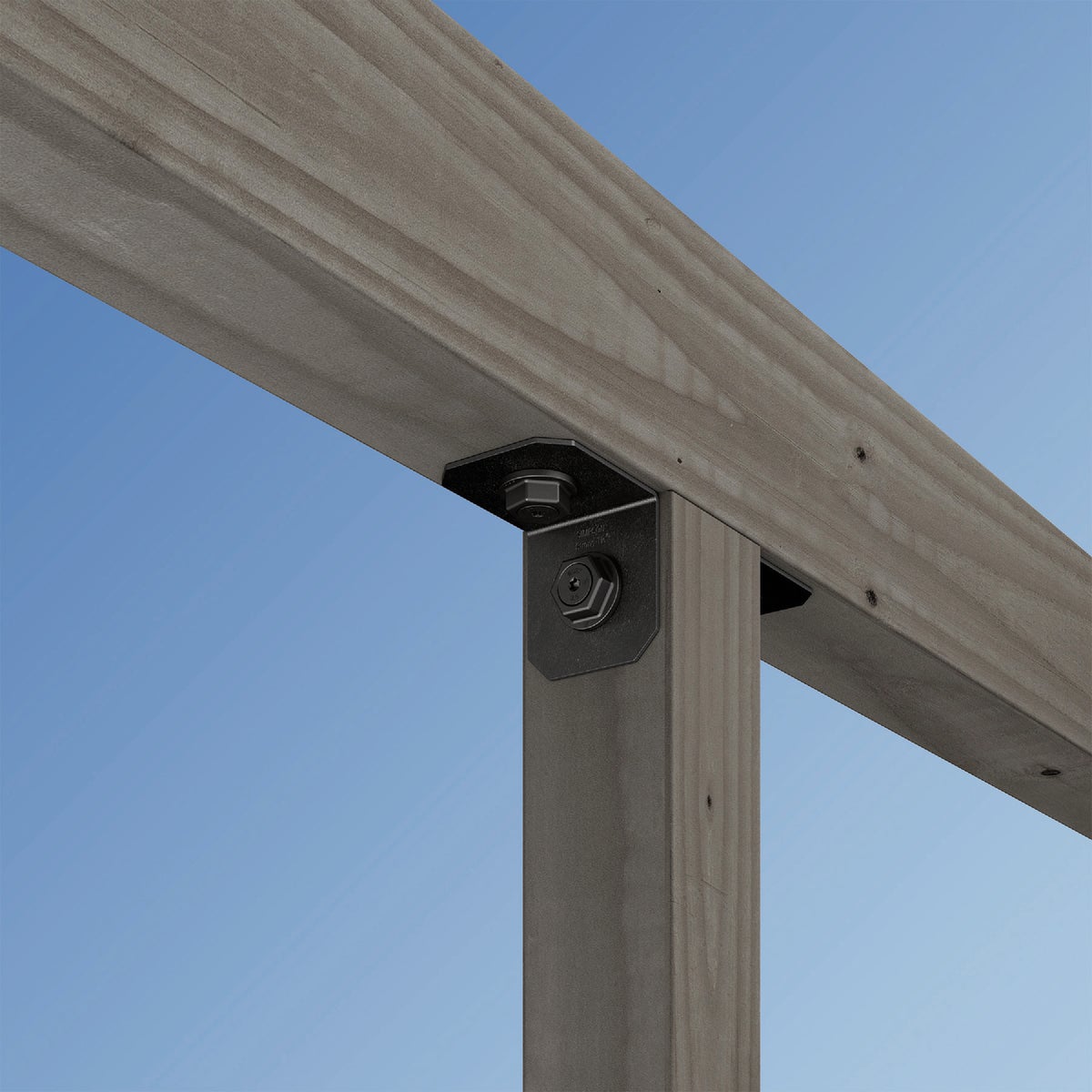 Simpson Strong-Tie Outdoor Accents Avant Collection ZMAX 4X 90 Deg. 12 ga Black Framing Angle Image 3