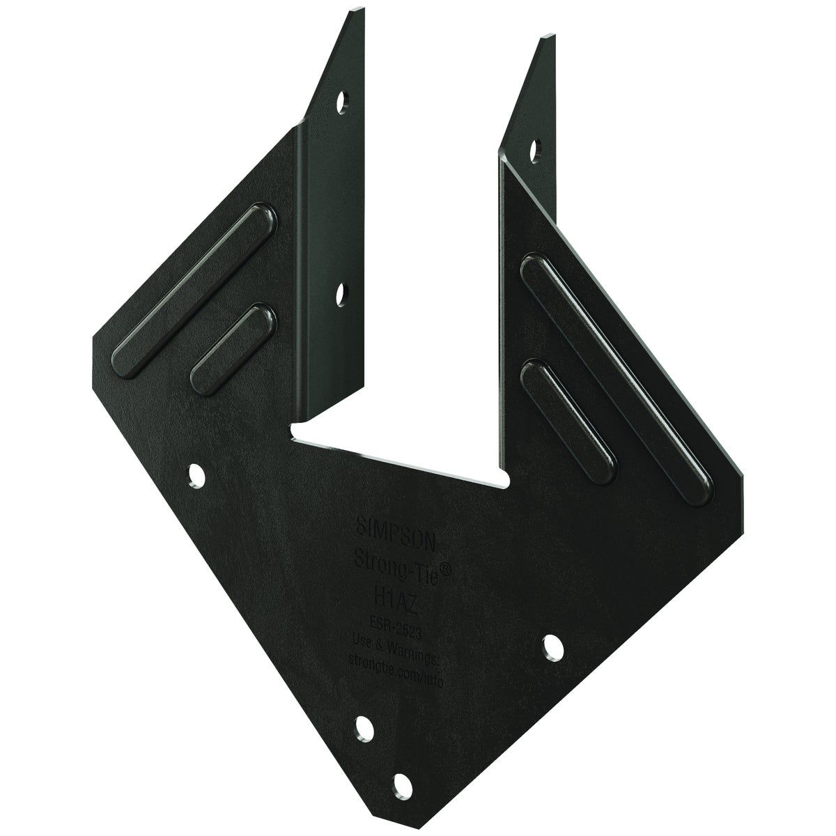 Simpson Strong-Tie Outdoor Accents H1APC ZMAX 18 ga Black Powder-Coated Hurricane Tie