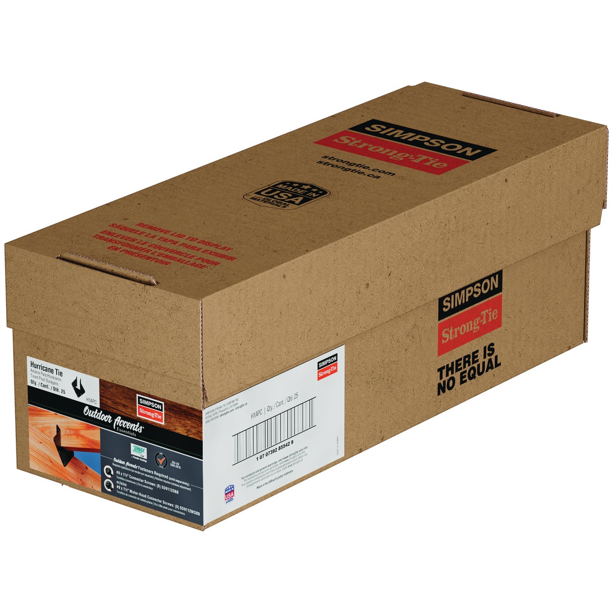 Simpson Strong-Tie Outdoor Accents H1APC ZMAX 18 ga Black Powder-Coated Hurricane Tie Image 6