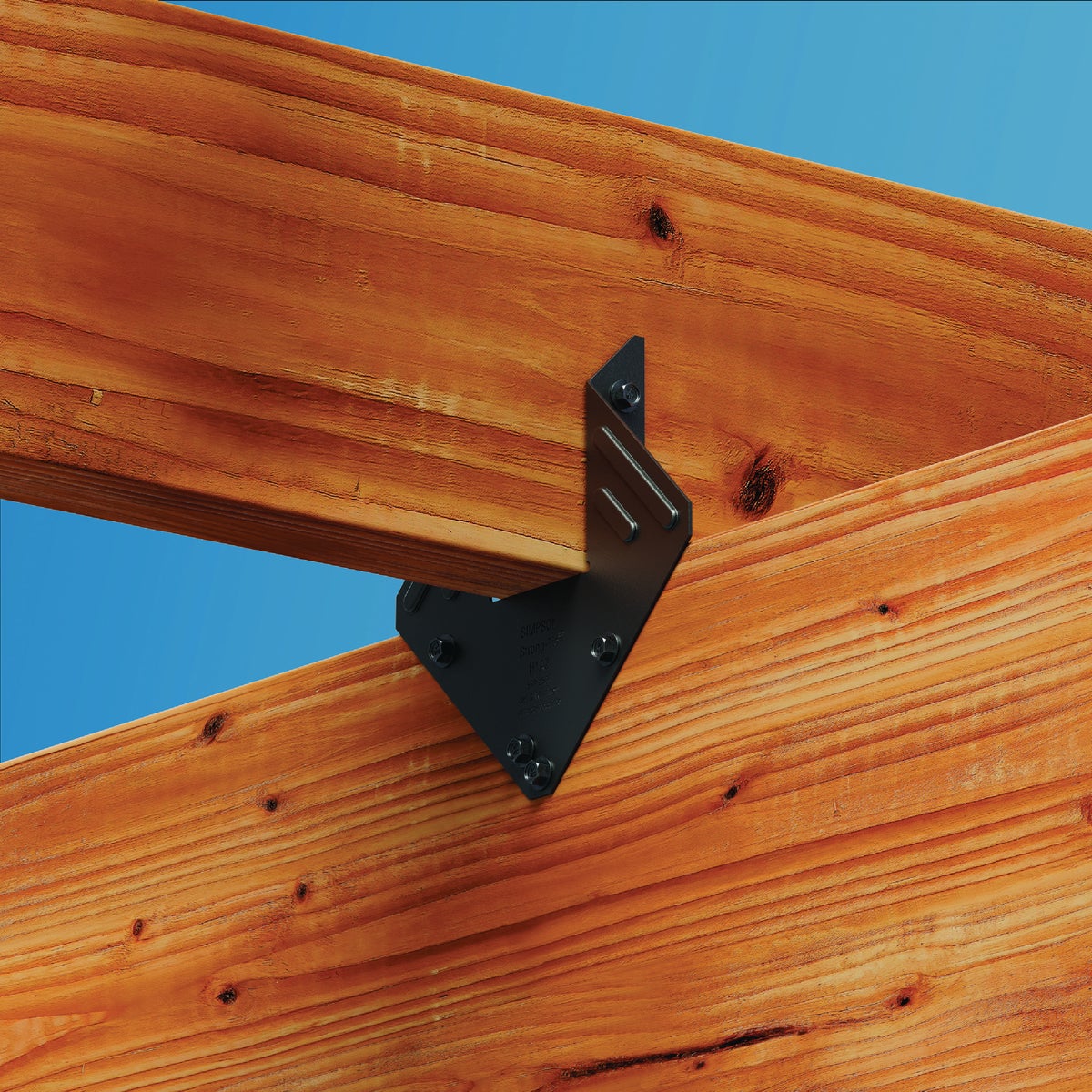Simpson Strong-Tie Outdoor Accents H1APC ZMAX 18 ga Black Powder-Coated Hurricane Tie Image 2