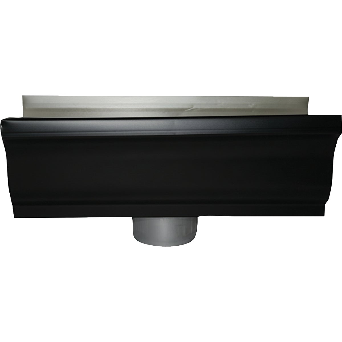 Spectra Metals 5 In. K Style Aluminum Black Gutter Round Drop Outlet