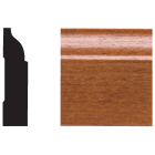 Royal 3/8 In. W. x 1-1/4 In. H. x 7 Ft. L. Gunstock PVC Interior Colonial Stop Molding Image 1