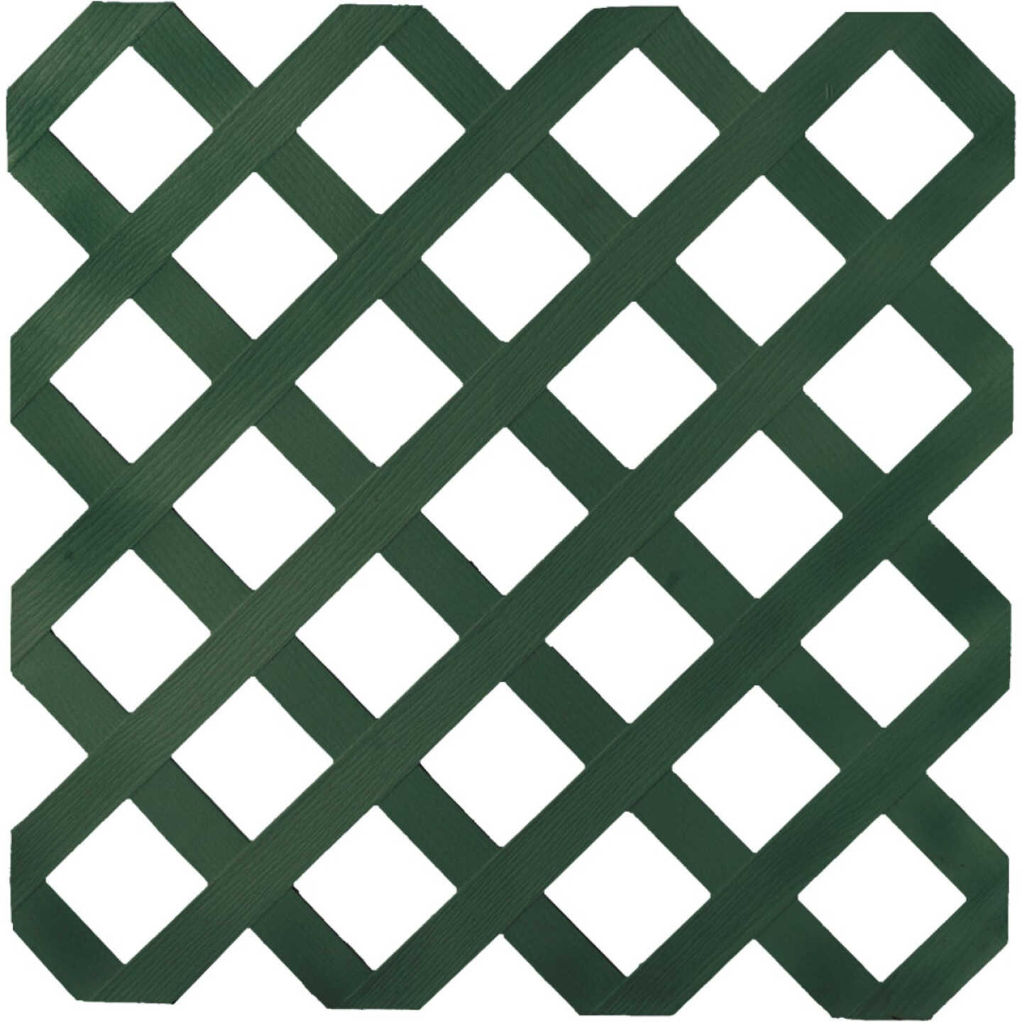 Deckorators 4 Ft. W x 8 Ft. L x 1/8 In. Thick Dark Green Vinyl Lattice Panel Image 1