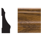 Royal 9/16 In. W. x 2-1/4 In. H. x 7 Ft. L. Highland Oak PVC Interior Colonial Casing Image 1
