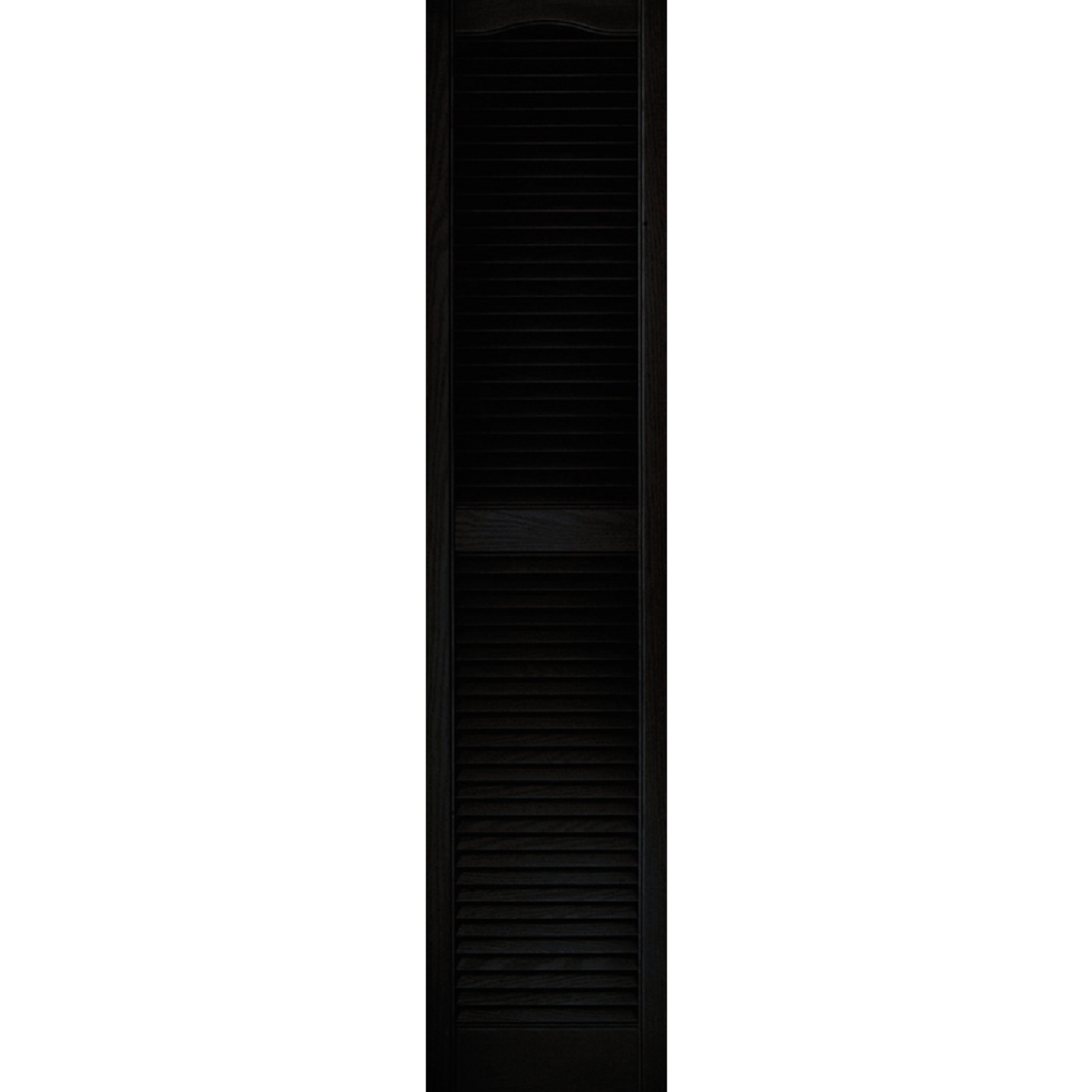 Builders Edge 15 In. x 64 In. Vinyl Louvered Shutter, (2-Pack) Image 1