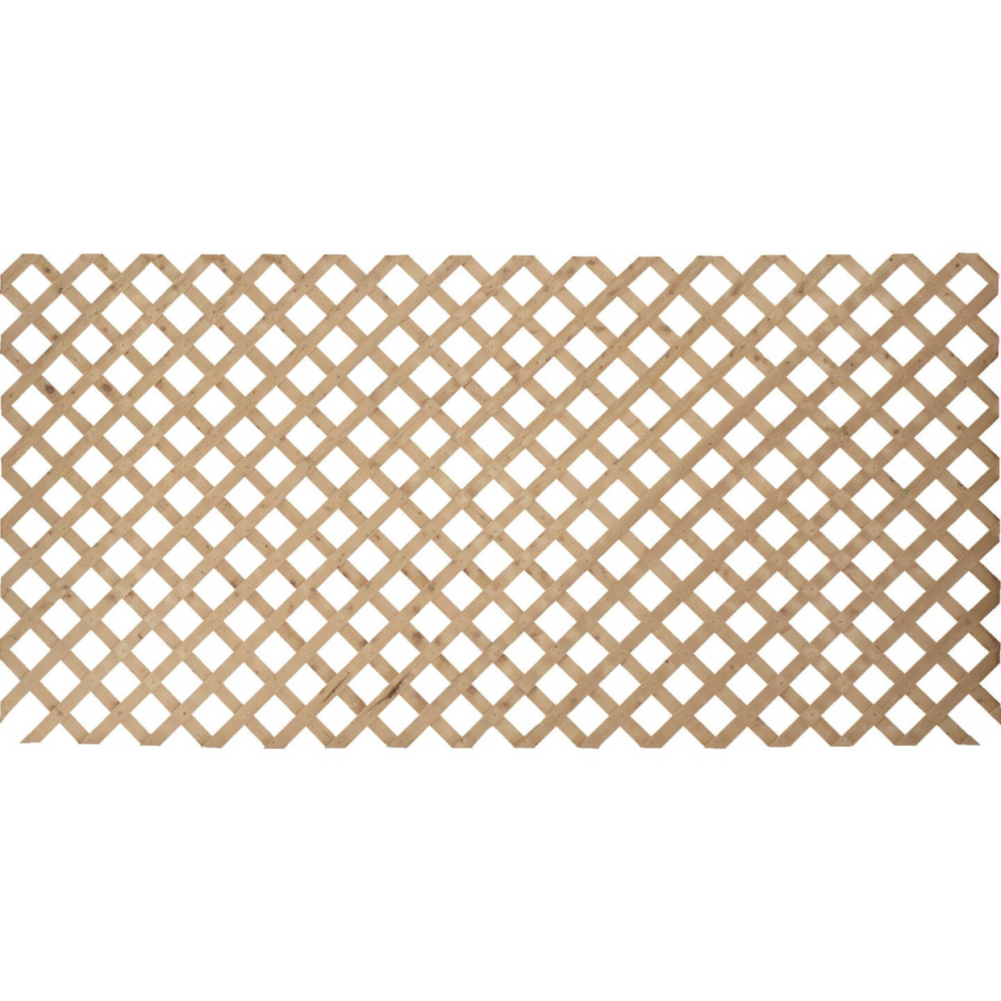 Outdoor Essentials 2 Ft. W x 8 Ft. L x 1/2 In. Thick Treated Wood Lattice Panel Image 1