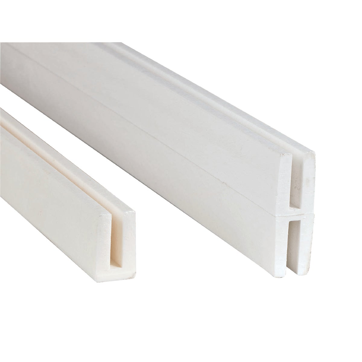Deckorators 2-1/8 In W x 95-1/2 In L x 3/4 D White Vinyl Panel H-Divider Image 2