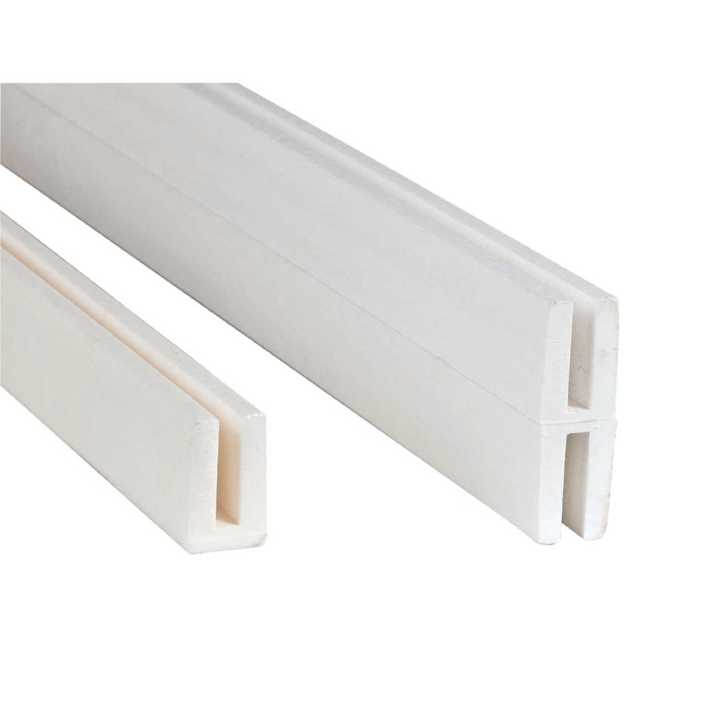 Deckorators 2-1/8 In W x 95-1/2 In L x 3/4 D White Vinyl Panel H-Divider Image 2