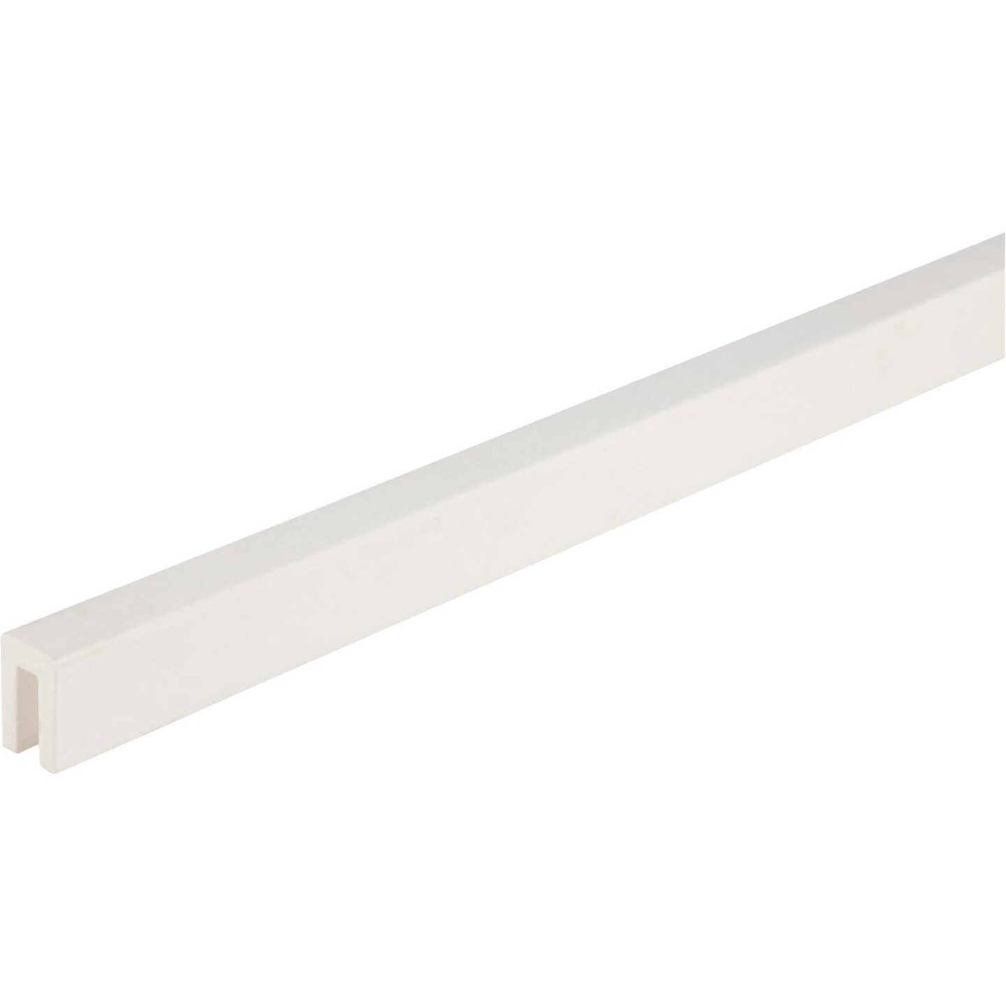 Deckorators 1-3/16 In W x 95-1/2 In L x 3/4 In D White Vinyl Lattice U-Cap Image 1