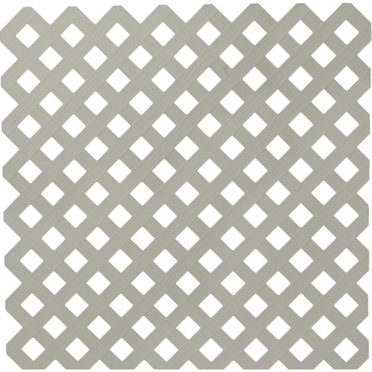 Deckorators 4 Ft. W x 8 Ft. L x 1/8 In. Thick Gray Vinyl Privacy Lattice Panel Image 1