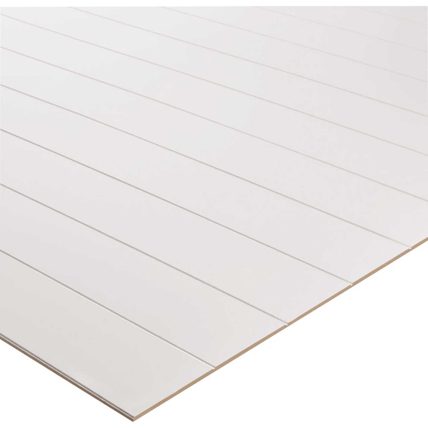 Global Product Sourcing 7/32 In. x 4 Ft. x 8 Ft. White Nickel Gap Shiplap Panel Image 1