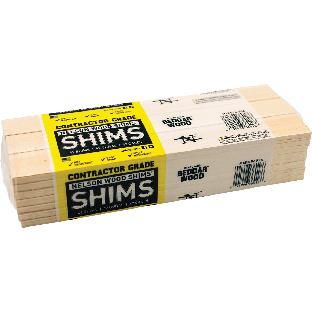 Nelson Wood Shims 12 In. L Beddar Wood Shims (42-Count)