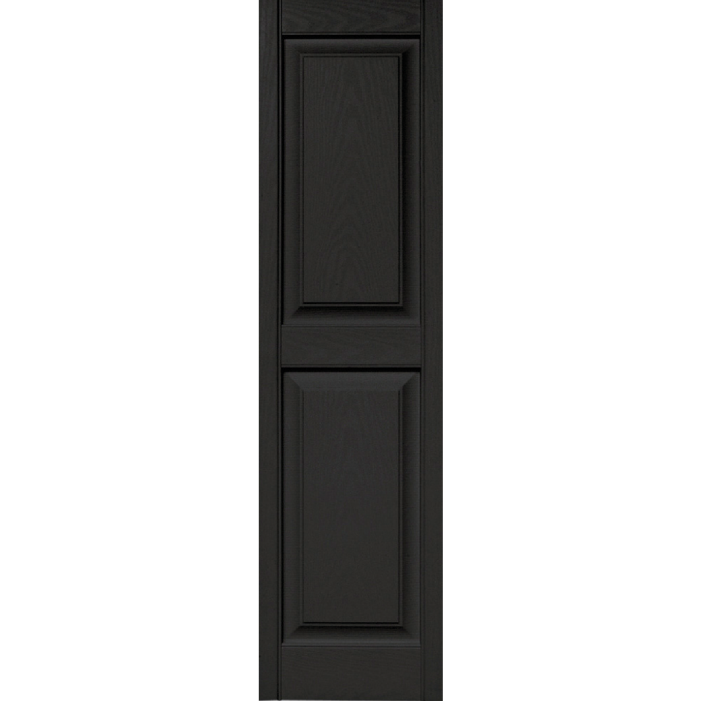 Builders Edge 15 in. x 55 in. Black Panel Shutter, (2-Pack) Image 1