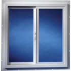 Dup-Corp. Agriclass 36 In. W x 24 In. H White Vinyl Tempered Glass Double Slide Utility Window Image 1