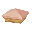 Deckorators 4 In. x 4 In. Plastic Top, Pressure Treated Pine Base Press-On Post Cap Image 1