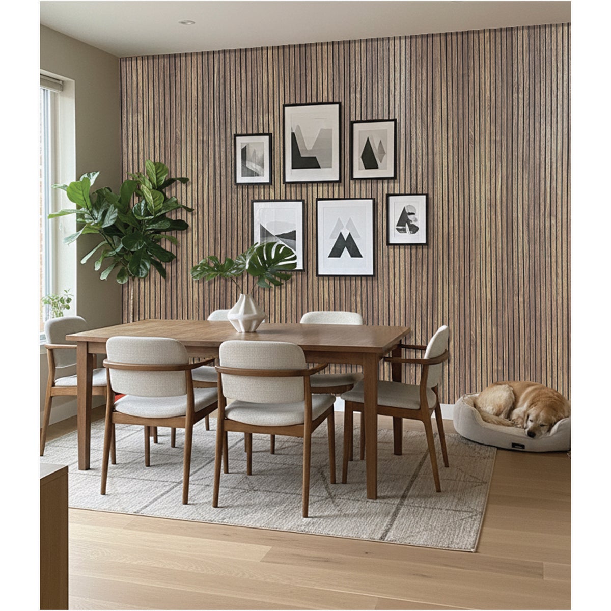 American Pacific 1/4 In. x 4 Ft. x 8 Ft. Fluted Walnut Acoustic Wall Panel Image 4