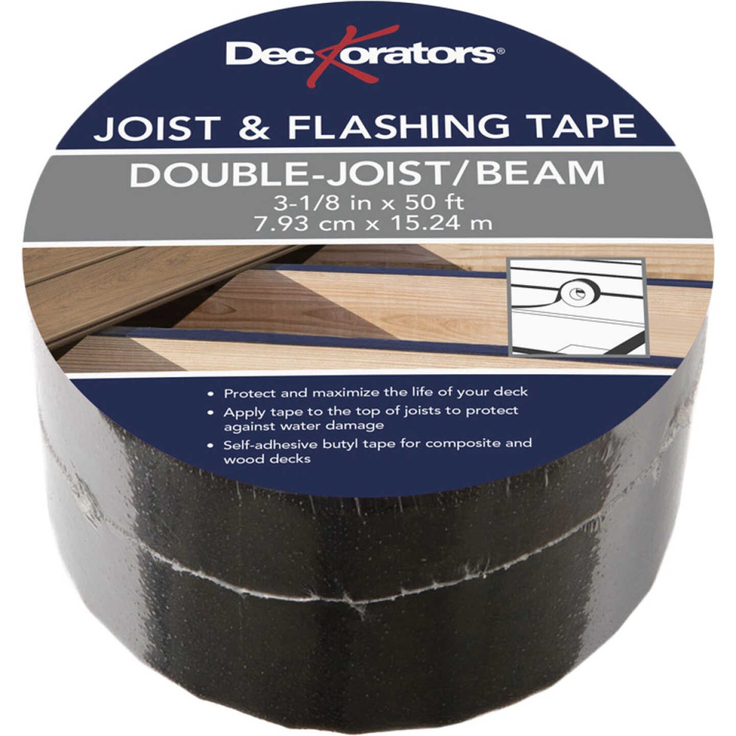 Deckorators 3-1/8 In. x 50 Ft. Double-Joist/Beam Butyl Joist And Flashing Tape Image 1