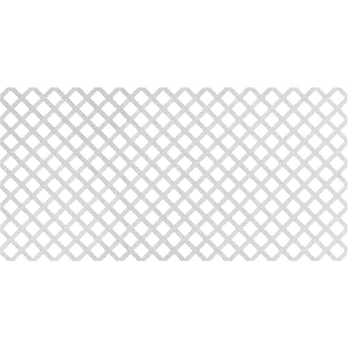 Grid Axcents 4 Ft. x 8 Ft. Traditional White Vinyl Lattice Panel Image 1