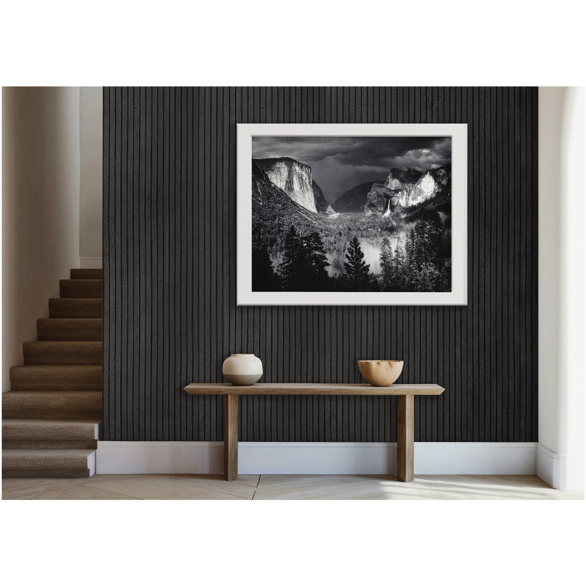 American Pacific 1/4 In. x 4 Ft. x 8 Ft. Fluted Black Acoustic Wall Panel Image 2