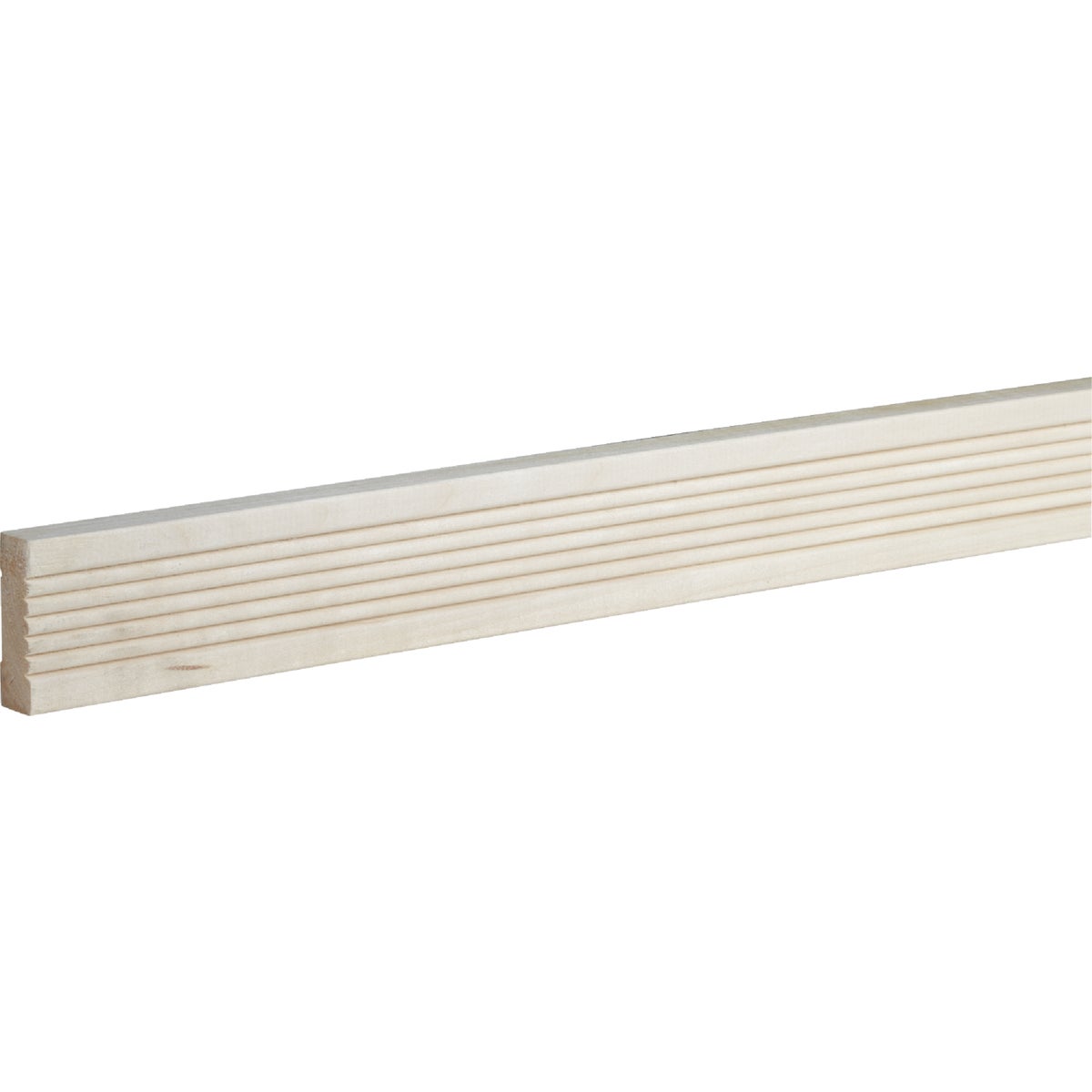 House of Fara 21/32 In. W. x 2-1/4 In. H. x 8 Ft. L. Natural Hardwood Fluted Wood Casing Image 2