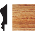 House of Fara 3/4 In. W. x 2-3/4 In. H. x 8 Ft. L. Solid Red Oak Wainscot Chair Rail Image 1
