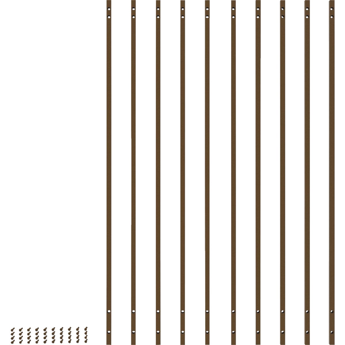Fortress Building Products 31 In. x 5/8 In. Antique Bronze Galvanized Steel Square Railing Baluster (10-Pack)