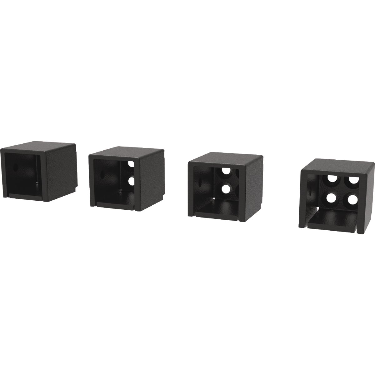 Fortress Building Products Fe26 Black Sand Galvanized Steel Level Universal Bracket (4-Piece)