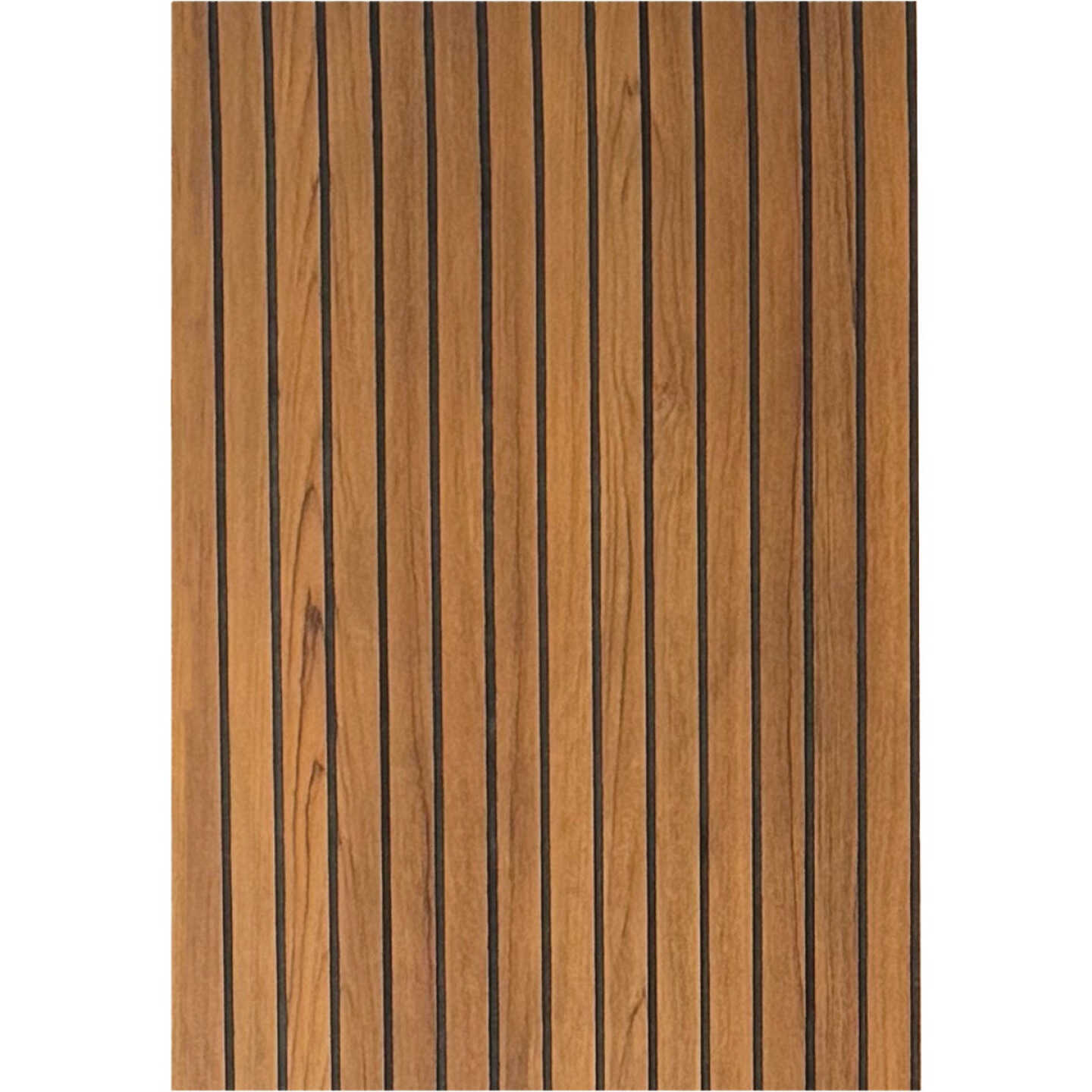 American Pacific 1/4 In. x 4 Ft. x 8 Ft. Fluted Teak Wall Paneling Image 1