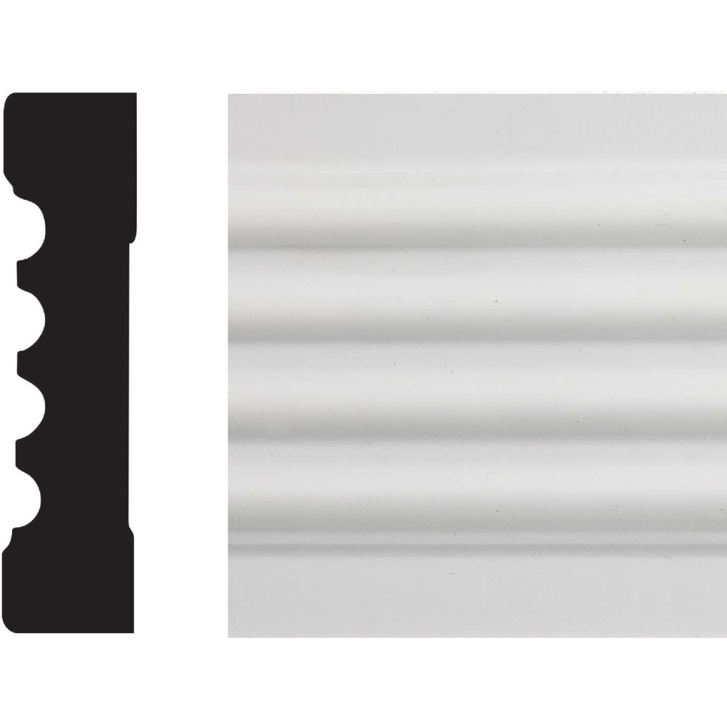 House of Fara 3/4 In. W. x 3 In. H. x 8 Ft. L. White MDF Fluted Casing Molding Image 1