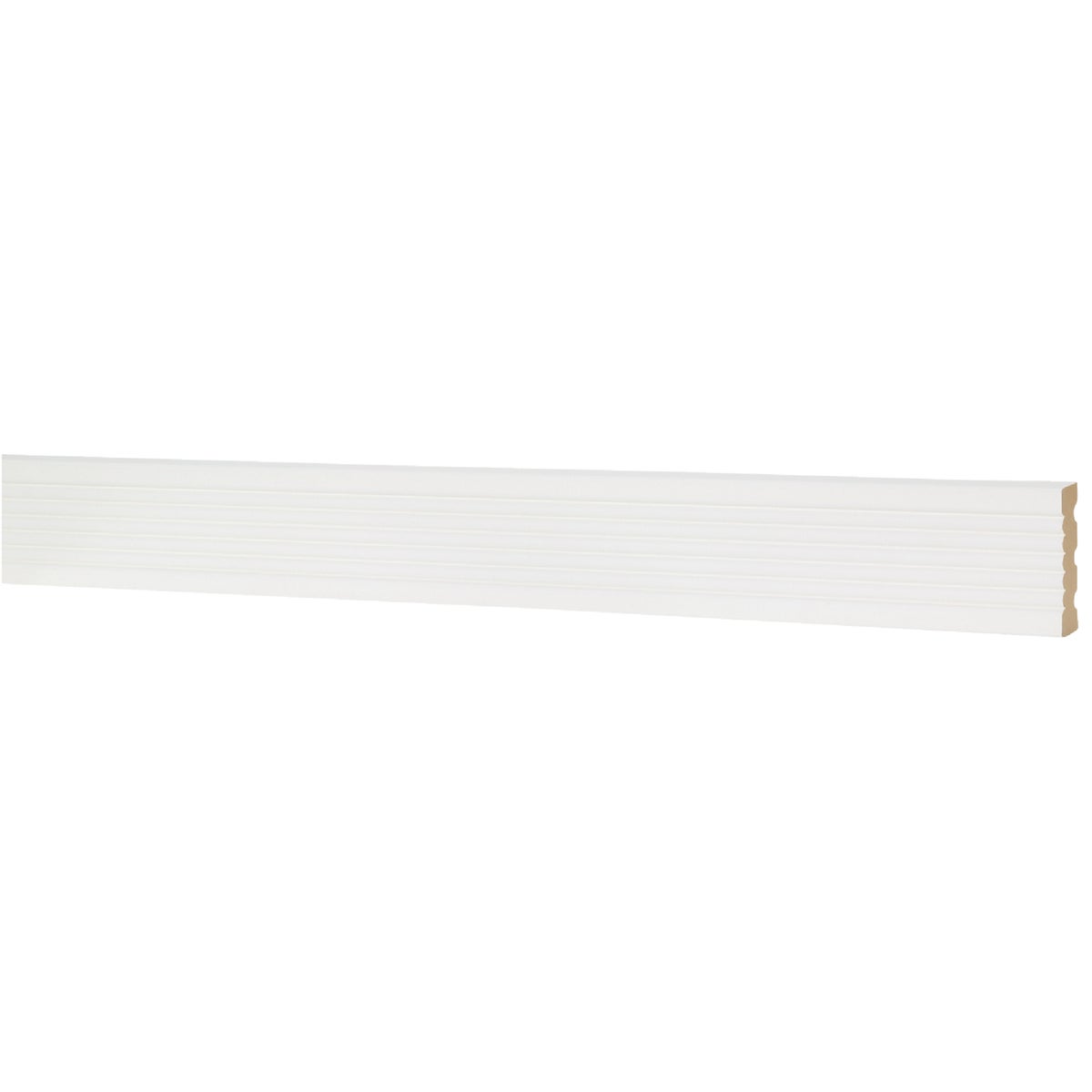 House of Fara 3/4 In. W. x 3-1/4 In. H. x 8 Ft. L. White MDF Fluted Casing Molding Image 2
