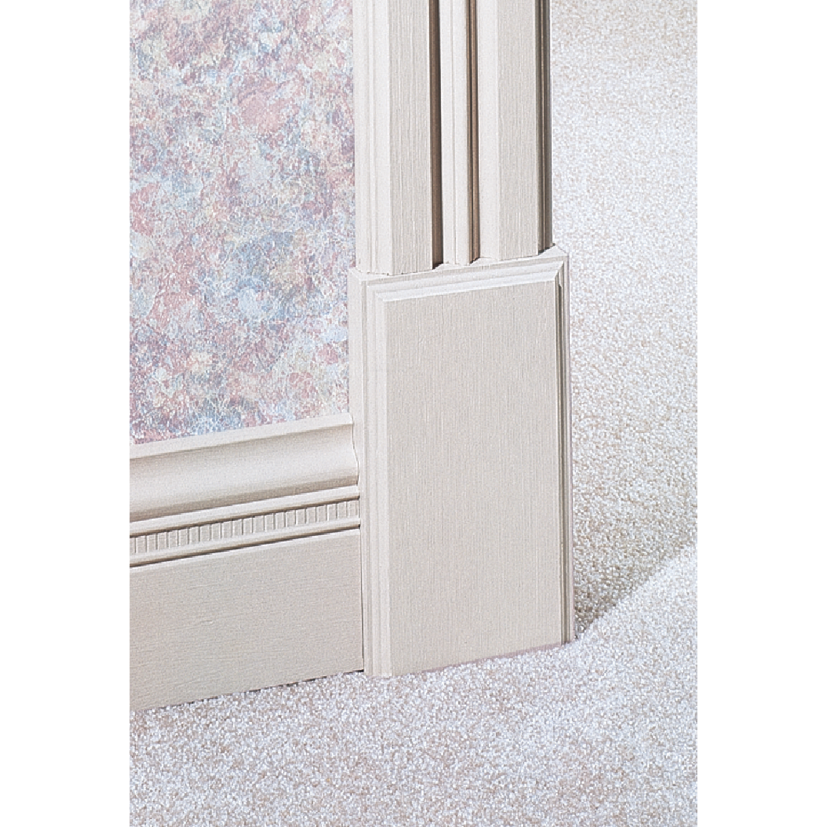 House of Fara 1-1/8 In. W. x 4-1/2 In. H. x 8 In. L. White MDF Plinth Block Image 2