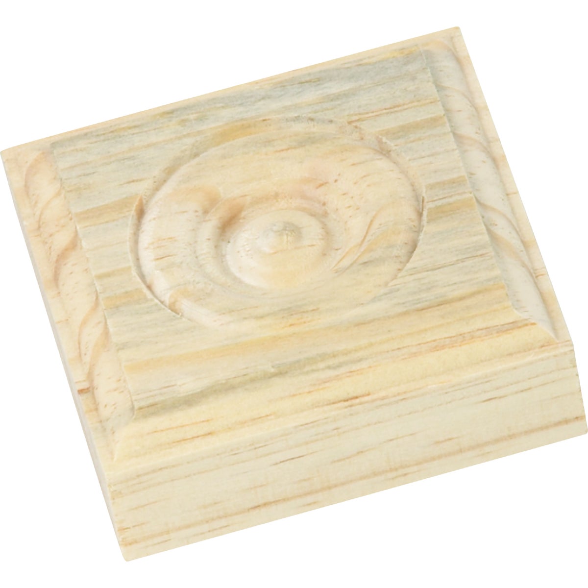 House of Fara 7/8 In. x 2-1/2 In. Unfinished Pine Rosette Image 2