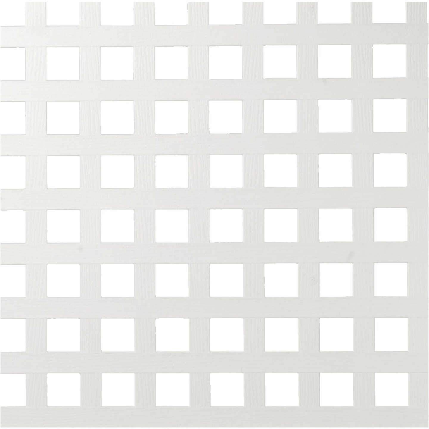 Deckorators 4 Ft. W x 8 Ft. L x 3/16 In. Thick White Vinyl Privacy Square Lattice Panel Image 1