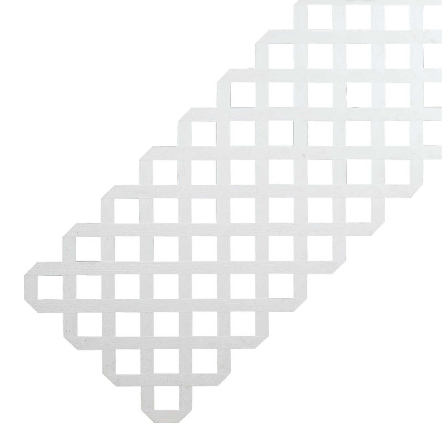 Deckorators 2 Ft. W x 8 Ft. L x 1/8 In. Thick White Vinyl Lattice Panel Image 1