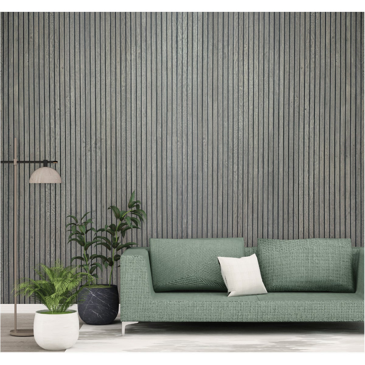 American Pacific 1/4 In. x 4 Ft. x 8 Ft. Fluted Smoked Acoustic Wall Panel Image 2