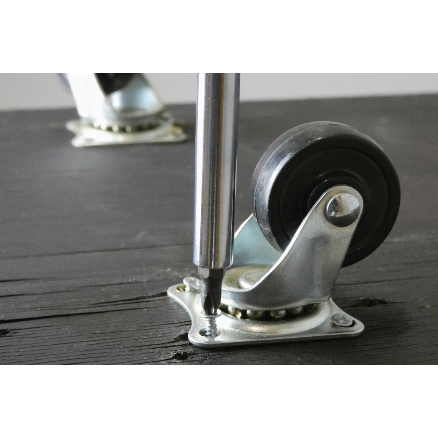 Shepherd Hardware 1-1/2 In. General-Duty Soft Rubber Swivel Plate Caster Image 4