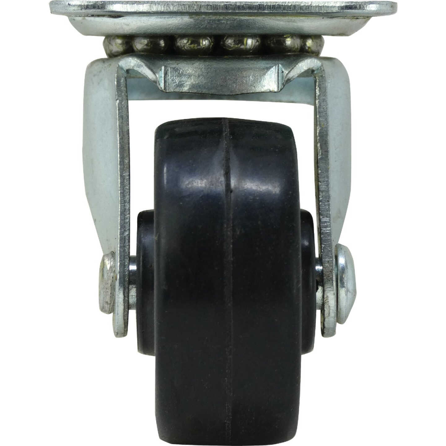 Shepherd Hardware 1-1/2 In. General-Duty Soft Rubber Swivel Plate Caster Image 6