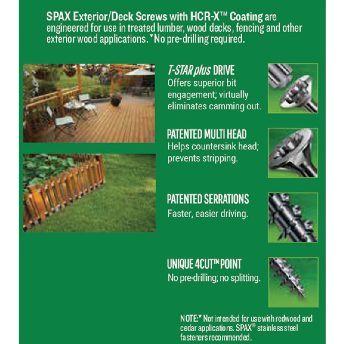 SPAX #8 x 1-1/2 In. T20 Plus Flat Head HCR-X (Exterior Rated) Deck Screw (195-Count) Image 4
