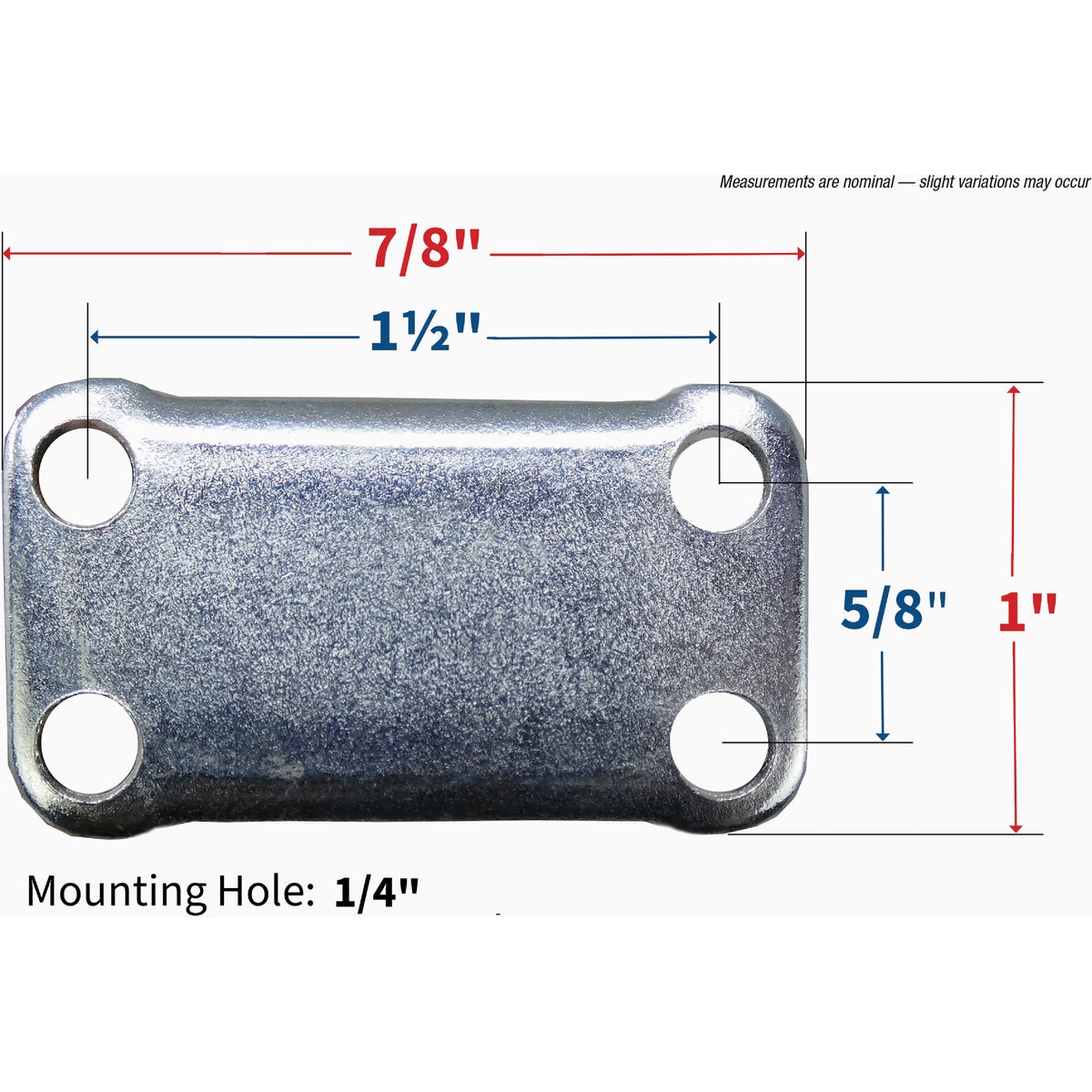 Shepherd Hardware 1-1/2 In. General-Duty Rubber Rigid Plate Caster Image 2