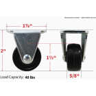 Shepherd Hardware 1-1/2 In. General-Duty Rubber Rigid Plate Caster Image 3